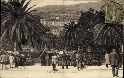 Ak Monte Carlo Monaco, Les Jardins