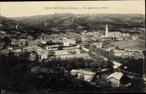 Ak Lens Lestang Drôme, Vue générale