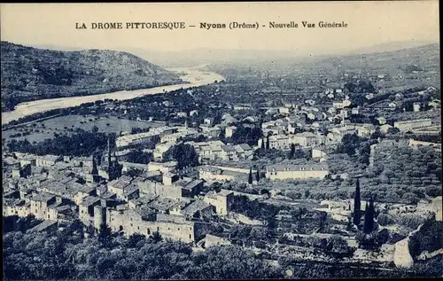 Ak Nyons Drôme, Nouvelle Vue générale
