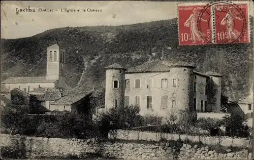 Ak Lachau Rhône, L'Eglise, Le Chateau