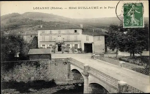 Ak Lozanne Rhône, Hotel Guillaume et le Pont