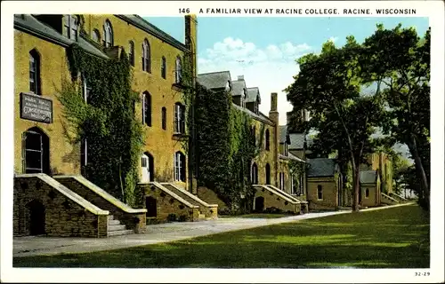 Ak Racine Wisconsin USA, A Familiar view at Racine College