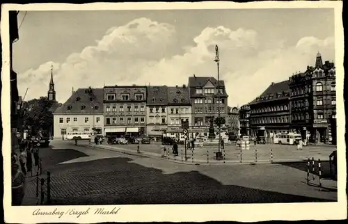 Ak Annaberg Buchholz im Erzgebirge, Markt