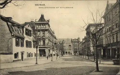 Ak Weimar in Thüringen, Schillerstraße, Schillerhaus