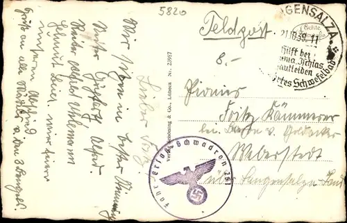 Ak Bad Langensalza in Thüringen, Offiziersheim