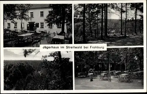 Ak Frohburg in Sachsen, Partie am Jägerhaus im Streitwald, Walderholungsstätte