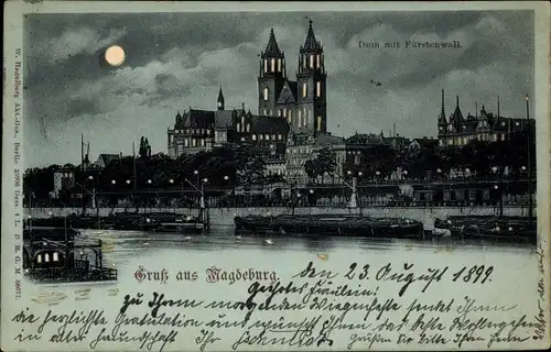 Halt gegen das Licht Ak Magdeburg an der Elbe, Dom mit Fürstenwall