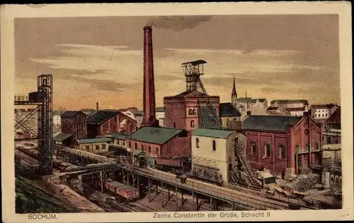 Ak Bochum im Ruhrgebiet, Zeche Constantin der Große, Schacht II