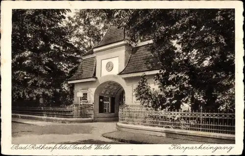 Ak Bad Rothenfelde am Teutoburger Wald, Kurparkeingang