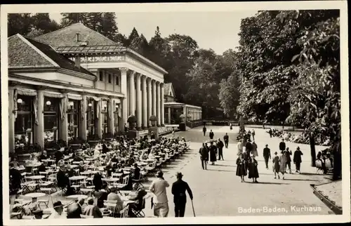 Ak Baden Baden am Schwarzwald, Kurhaus, Vorplatz