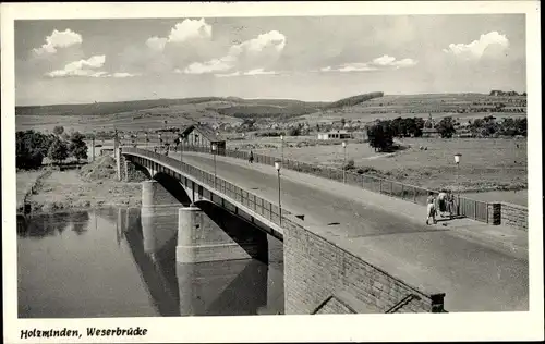Ak Holzminden a.d. Weser, Weserbrücke