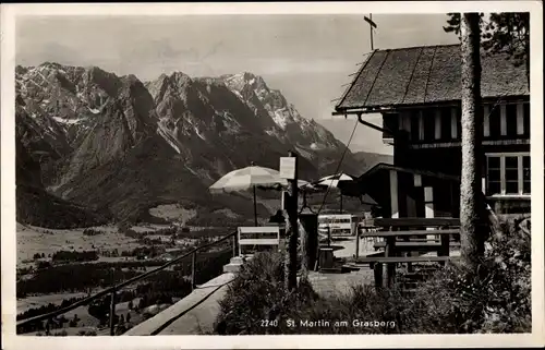 Ak Garmisch Partenkirchen in Oberbayern, St. Martin am Grasberg