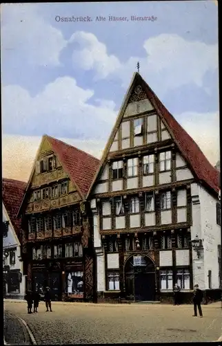 Ak Osnabrück in Niedersachsen, Alte Häuser, Bierstraße
