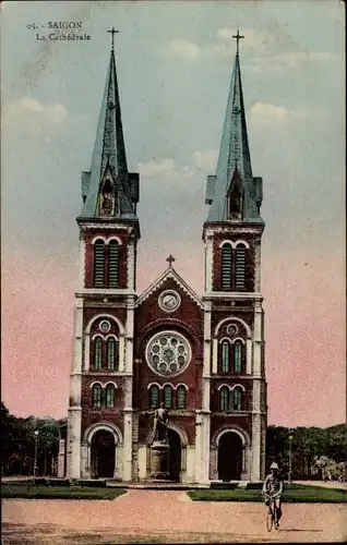 Ak Saigon Cochinchine Vietnam, La Cathedrale