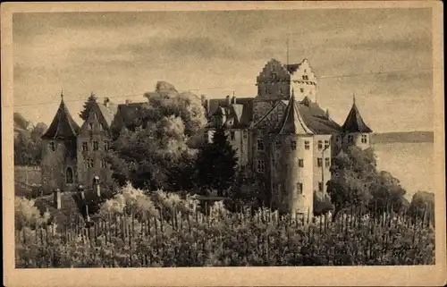 Künstler Ak Marschall, V., Meersburg am Bodensee, Blick auf die Burg