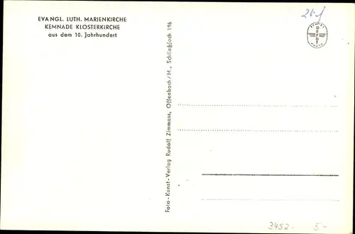 Ak Kemnade Bodenwerder an der Weser, Inneres der evang. luth. Marienkirche, Klosterkirche