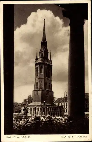 Ak Halle an der Saale, Roter Turm