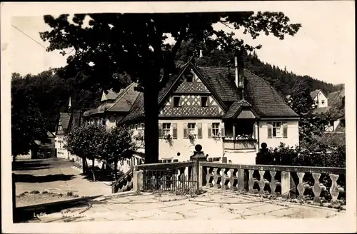 Ak Wirsberg im Fichtelgebirge, Fachwerkhäuser am Marktplatz