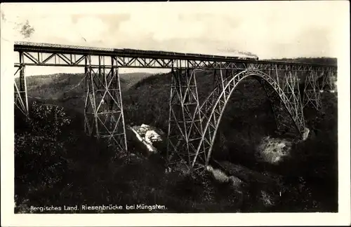 Ak Müngsten an der Wupper Wuppertal, Kaiser Wilhelm-Brücke
