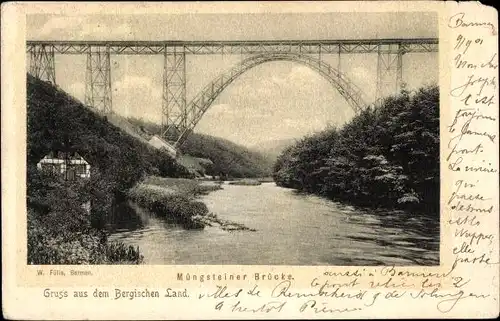 Ak Solingen in Nordrhein Westfalen, Müngstener Brücke