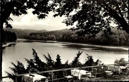 Ak Remscheid im Bergischen Land, Eschbachtalsperre, Terrasse