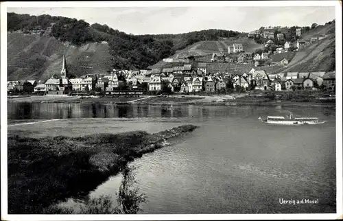 Ak Uerzig Ürzig an der Mosel, Teilansicht