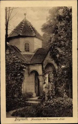 Ak Bayreuth in Oberfranken, Mausoleum des Komponisten Liszt