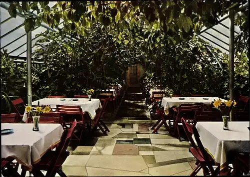 Ak Lorch in Württemberg, Großer Wintergarten des Waldkaffee Muckensee, Hermann Beck