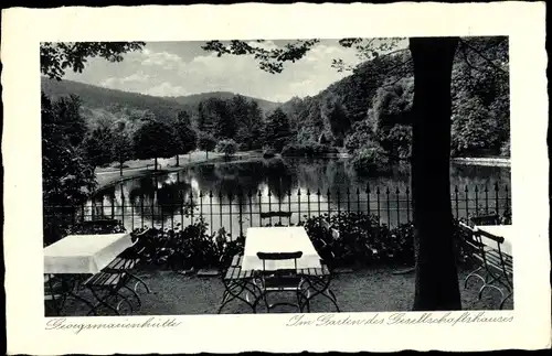 Ak Georgsmarienhütte in Niedersachsen, Terrasse im Garten des Gesellschaftshauses