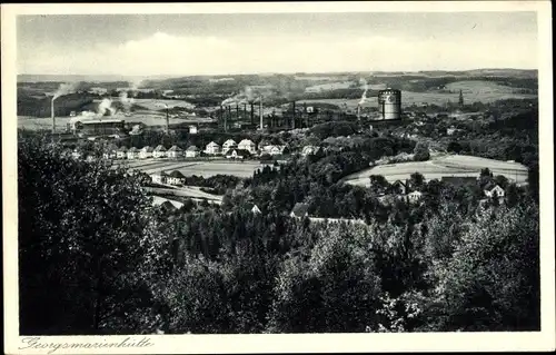 Ak Georgsmarienhütte in Niedersachsen, Blick zum Ort, Klöckner Werke C. Witthuhn