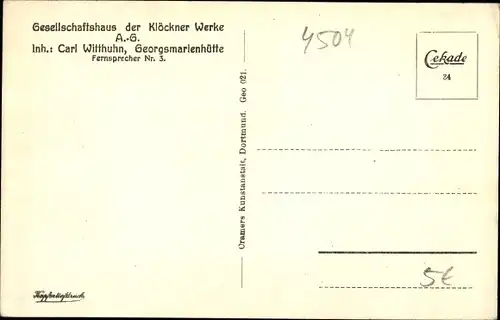 Ak Georgsmarienhütte in Niedersachsen, Blick zum Ort, Klöckner Werke C. Witthuhn