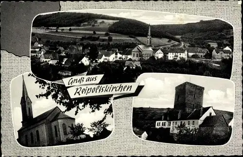 Ak Reipoltskirchen in Rheinland Pfalz, Gesamtansicht, Kirche