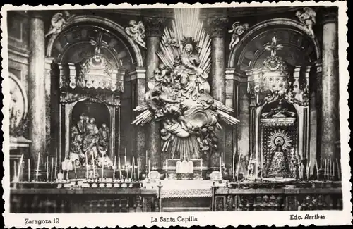 Ak Zaragoza Saragossa Aragonien, La Santa Capilla