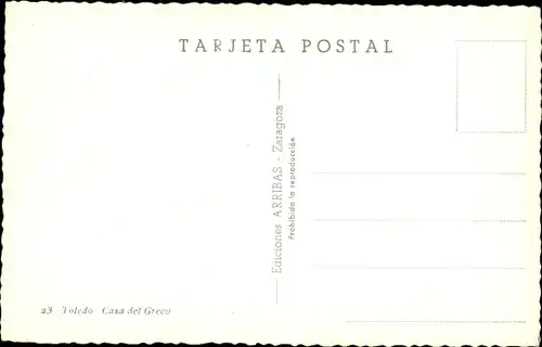 Ak Toledo Kastilien La Mancha Spanien, Casa del Greco