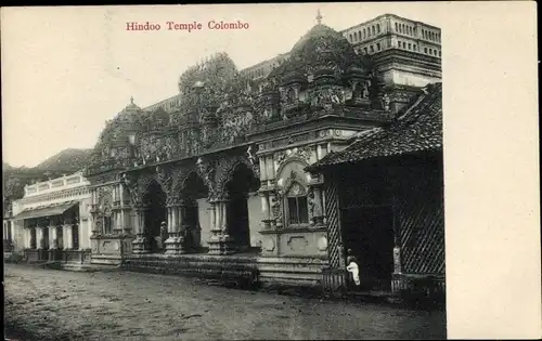 Ak Colombo Ceylon Sri Lanka, Hindoo Temple