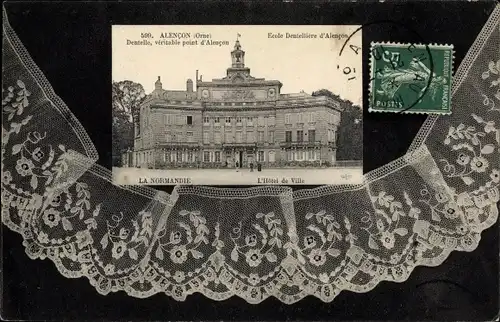 Ak Alencon Orne, Ecole Denetellière, Dentelle