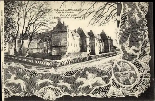 Ak Carrouges Orne, Le Chateau, Spitze