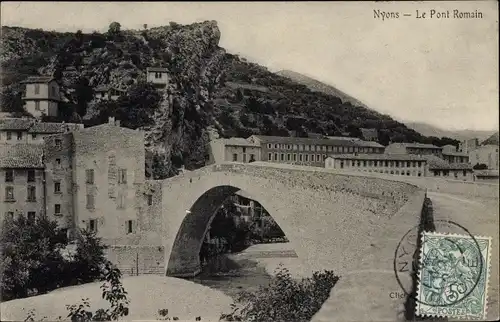Ak Nyons Drôme, Le Pont Romain
