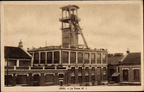 Ak Lens Pas de Calais, La Fosse Nr. 1, Bergwerk