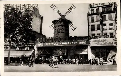 Ak Paris XVIII. Arrondissement Buttes-Montmartre, Le Moulin Rouge