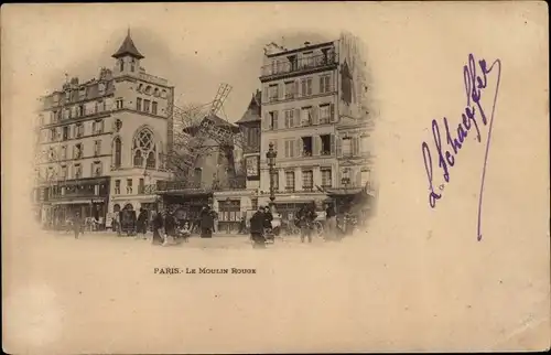 Ak Paris XVIII. Arrondissement Buttes-Montmartre, Le Moulin Rouge