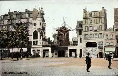 Ak Paris XVIII. Arrondissement Buttes-Montmartre, Le Moulin Rouge