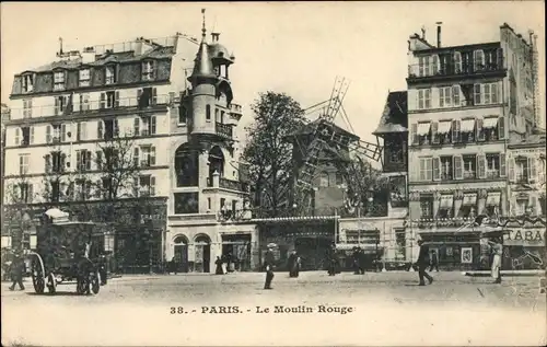 Ak Paris XVIII. Arrondissement Buttes-Montmartre, Le Moulin Rouge