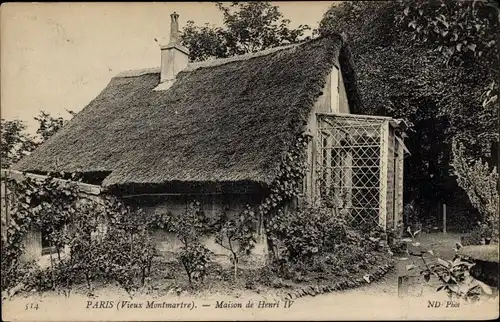 Ak Paris XVIII. Arrondissement Buttes-Montmartre, Maison de Henri IV