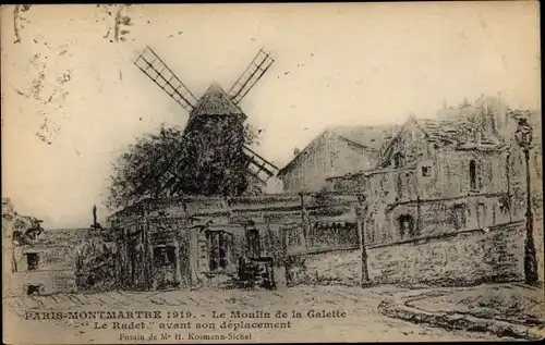 Ak Paris XVIII. Arrondissement Buttes-Montmartre, Le Moulin de la Galette, Le Radet