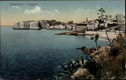 Ak Ragusa Dubrovnik Kroatien, Stadtansicht