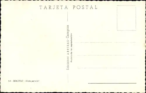 Ak Madrid Spanien, Vista parcial