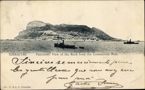 Ak Gibraltar, Panoramic view of the Rock from the Commercial Mole