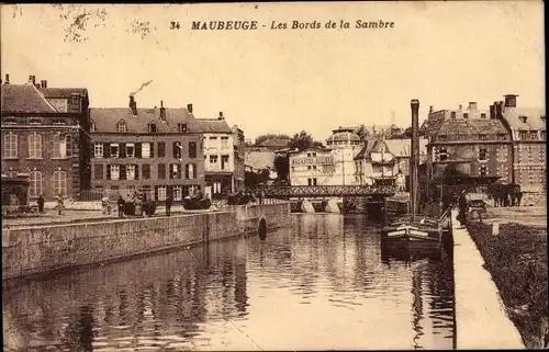 Ak Maubeuge Nord, Les Bords de la Sambre