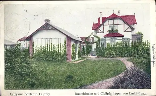Ak Böhlen im Kreis Leipzig, Baumschulen und Obstplantagen